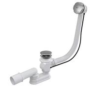 Alcaplast A55KM Dispositif d'écoulement et de trop-Plein pour Baignoire avec Siphon Anti-odeurs, Blanc