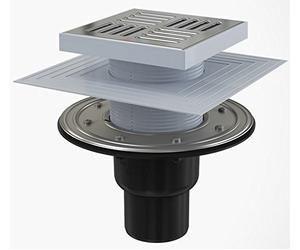 Alcaplast APV4444 Siphon de Sol, Chrom