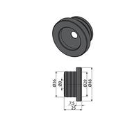 AlcaPlast Joint de siphon en caoutchouc pour tuyau d'évacuation DN 50 40 32 10 - Diamètre : 40/10