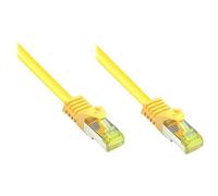 Alcasa Câble Réseau Cat7 RJ-45 0.15m Jaune S/FTP (S-STP) 10GBase-T 600 MHz - Connecteurs Mâle/Mâle - Réf. 8070R-002Y