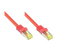 Alcasa Câble Réseau Cat7 RJ-45 0.15m Rouge S/FTP (S-STP) 10GBase-T 600MHz, Connecteurs Mâle-Mâle, Halogène Free - Réf 8070R-002R