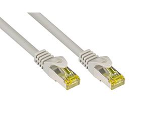 Alcasa 0.5m Câbles Ethernet Cat.7 SFTP, Câble de Réseau Gris 0,5 m Cat7 SFTP (S-STP)