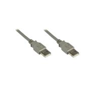 Alcasa 2212-AA3 : Câble USB 2.0 A mâle / A mâle Gris - Longueur 3m - Débit max. 480 Mbit/s - Compatible USB 2.0 et inférieur