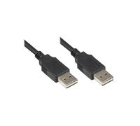 Alcasa 2212-EU050 : Câble USB 2.0 A-A Mâle/Mâle Noir 5m - Transfert 480 Mbit/s - AWG 28 - Facteur de Forme Droit