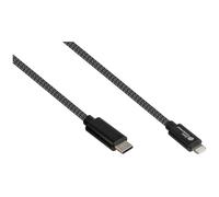 Alcasa 2510-CL005S câble USB USB 2.0 0,5 m USB C USB C/Lightning Noir