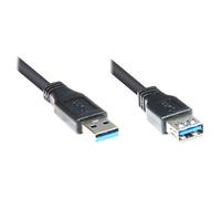 Alcasa 2711-S02 câble USB USB 3.2 Gen 1 (3.1 Gen 1) 1,8 m USB A 5 Gbit/s Noir