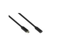 Alcasa 2831-CV005S Câble USB-C vers USB-C 0.5m USB 3.2 Gen 2 (3.1 Gen 2) 10Gbit/s Contacts Or, AWG 22/32, Blindage Magnétique, Noir, 100W