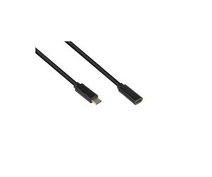 Alcasa 2831-CV005S Câble USB-C vers USB-C 0.5m USB 3.2 Gen 2 (3.1 Gen 2) 10Gbit/s Contacts Or, AWG 22/32, Blindage Magnétique, Noir, 100W
