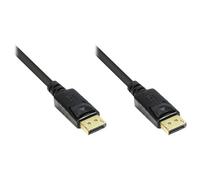 Alcasa Câble DisplayPort 1.2 2m Noir - Connecteurs Mâles Or, Résolution Max 2560x1600, Bande Passante 10.8 Gbit/s, Double Blindage