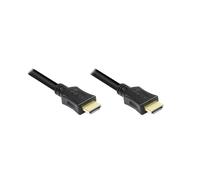 Alcasa 4514-075 Câble HDMI 7.5m, 2x HDMI Type A (Standard) mâle, contacts plaqués or, 3D, 4096x2160, ARC, Ethernet HDMI, Noir