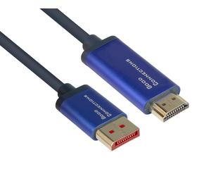 Alcasa 4860-SF010B câble vidéo et adaptateur 1 m DisplayPort HDMI Bleu