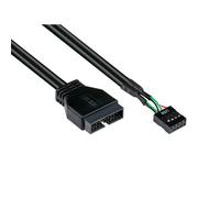 Alcasa 5021-PST2 USB Kabel 0,3 m USB 2.0 Schwarz (5021-PST2)
