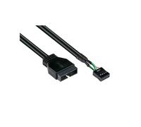 Alcasa 5021-PST4 : Câble interne USB 2.0, 0.6m, Connecteur Femelle Type-A, Connecteur Mâle Type-A, Droit/Droit, Unité