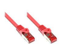Alcasa Câble Réseau 8060-002R Rouge 0.15m Cat6 S/FTP (S-STP) RJ-45 Mâle/Mâle 250MHz Nylon/PVC