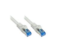 Alcasa 8060-SF200 Câble Réseau Cat6a S/FTP (S-STP) Gris 20m RJ-45 Contacts Or, Cuivre sans oxygène, LSZH, 500MHz, AWG26, 10 Gigabit Ethernet