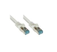 Alcasa 8064-H010 Câble Réseau 1m Cat6a S/FTP (S-STP) Gris, Connecteurs RJ-45 Plaqué Or, 10GBase-T, Conducteur Cuivre sans Oxygène, Manteau LSZH