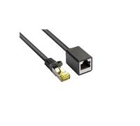 Alcasa 8070VR-005S : Câble Réseau Cat7 S/FTP (S-STP) Noir, 0.5m, Connecteurs RJ-45 Plaqué Or, AWG26, 600MHz, Diamètre 6.2mm