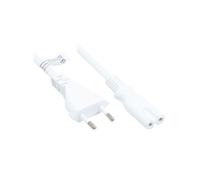 Alcasa Câble d'alimentation P0370-W015 Blanc 1.5m Prise Type C vers Coupleur C7, 250V 2.5A, H03VVH2-F 2x0.75mm²