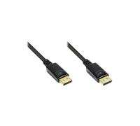 Alcasa Câble DisplayPort/DisplayPort 1m Noir - DP 1.2, 2560x1600, 10.8 Gbit/s, Contacts Or, HDCP & DPCP - Réf: 4810-010G