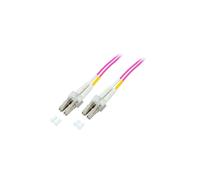Alcasa Câble Fibre Optique 10m LC/LC OM4 50/125µm Multimode Full Duplex LSZH Violet - Réf: LW-810LC4