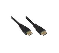 Alcasa Câble HDMI 2m 2xHDMI Type A (Standard) Mâle-Mâle Noir - Résolution 4096x2160, Contacts Or, Compatibilité 3D, ARC, Ethernet HDMI, HDCP