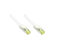 Alcasa Câble Réseau 25m Cat7 RJ-45 Blanc S/FTP (S-STP) 10GBase-T 600MHz - Connecteurs Mâle/Mâle - Réf: 8070R-250W