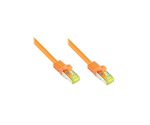 Alcasa Câble Réseau Cat.7 S/FTP (S-STP) 2m Orange - Connecteurs RJ-45/RMS45 Plaqué Or - 10GBase-T 600MHz Halogen Free