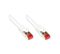Alcasa Câble Réseau Cat6 S/FTP 15m Blanc - Connecteurs RJ-45 Plaqué Or - AWG 27/7 - Fréquence 250 MHz - Diamètre 6.2mm - Réf. 8060-150W