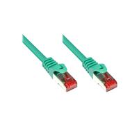 Alcasa Câble Réseau Cat6 S/FTP 3m Vert, Connecteurs RJ-45 Plaqué Or, Blindage S-STP, Conducteurs AWG 27/7, Fréquence 250 MHz, Diamètre 6.2mm