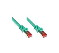 Alcasa Câble Réseau Cat6 S/FTP (S-STP) Vert RJ-45 M/M 0.15m, Contacts Or, AWG 28/7, LSZH, 250 MHz, EIA/TIA 568, Réf 8060-002G