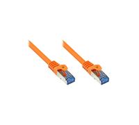 Alcasa Câble Réseau Cat6a 10m S/FTP (S-STP) Orange - RJ45 Mâle/Mâle - 10GBase-T 10000 Mbit/s - Contacts Or - AWG27 - 500MHz