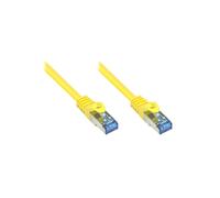 Alcasa Câble Réseau Cat6a 15m Jaune S/FTP (S-STP) RJ-45 Mâle/Mâle Contacts Or 10GBase-T 10000 Mbit/s 500 MHz AWG27 Diamètre 6mm