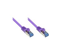 Alcasa Câble Réseau Cat6A S/FTP 2m Violet - Connecteurs RJ-45 Mâle - Blindage S-STP - LSZH - AWG26 - 500 MHz - Diamètre 6.5mm