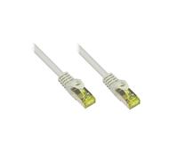 Alcasa Câble Réseau Cat7 SF/UTP (S-FTP) RJ-45 M/M 7.5m Gris - Contacts Or - 10000 Mbit/s - 600 MHz - EIA/TIA-568B