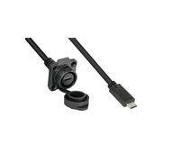 Alcasa Câble USB IC01-16U3102-005 USB-C vers USB-C 1m Noir, USB 3.2 Gen 2 (3.1 Gen 2), 10 Gbit/s, Contacts Or