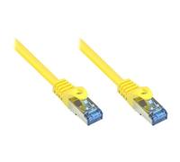 Alcasa Câble Réseau Cat6a 15m Jaune S/FTP (S-STP) RJ-45 Mâle/Mâle Contacts Or 10GBase-T 10000 Mbit/s 500 MHz AWG27 Diamètre 6mm