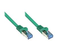 Alcasa Câble Réseau Cat6a S/FTP (S-STP) 15m Vert RJ-45 Contacts Or 10GBase-T 10000 Mbit/s 500MHz AWG27 Diamètre 6mm