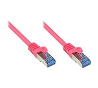Alcasa Câble Réseau Cat6a 3m S/FTP (S-STP) Magenta RJ-45 Mâle - RJ-45 Mâle, Contacts Or, 10GbE, 500MHz, AWG27, IEC 60332-1