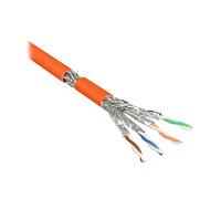 Alcasa Cat7, 100m câble de réseau Orange S/FTP (S-STP)