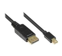 Alcasa DP-MDP1 câble DisplayPort 1 m Mini DisplayPort Noir