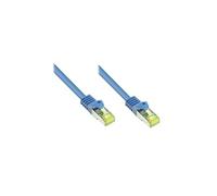 ALCASA Elektronik - Cordon de raccordement - RJ-45 (M) pour RJ-45 (M) - 3 m - SFTP, PiMF - CAT 7 - sans halogène, moulé, sans crochet - bleu