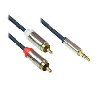 Alcasa GC-M0058 câble audio 1,5 m 2 x RCA 3,5mm Bleu