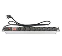 Alcasa GC-N0074 unité de Distribution d'énergie 8 Sortie(s) CA 1U Noir, Acier Inoxydable