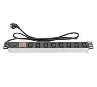 Alcasa GC-N0074 unité de Distribution d'énergie 8 Sortie(s) CA 1U Noir, Acier Inoxydable