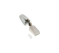 Alcasa GC-N0091 Kit de 10 connecteurs RJ45 mâle gris, blindé, contacts plaqués or, standard Cat5e/6/6A/7, avec protecteur de câble.