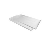 Alcasa GC-N0161 - Étagère rackable 1U en acier blanc (2 pièces) - Largeur 487 mm, Profondeur 270 mm, Hauteur 47 mm - Kit de montage inclus