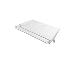 Alcasa GC-N0162 : Étagère rackable 1U, acier blanc, 483x300x43mm, jeu de 2, avec kit de montage inclus
