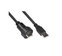 Alcasa IC04-U201 Câble USB 2.0 A-A 1m Noir - Connecteurs mâles PVC - Température -40°C à 80°C