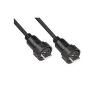 Alcasa IC04-U202 Câble USB 2.0 A vers Mini-USB A Mâle/Mâle 1m Noir, PVC, -40°C à 80°C