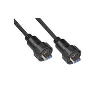 Alcasa IC04-U302 Câble USB 1m USB-A vers USB-A, USB 3.2 Gen 1 (3.1 Gen 1), Noir, PVC, -40°C à 80°C
